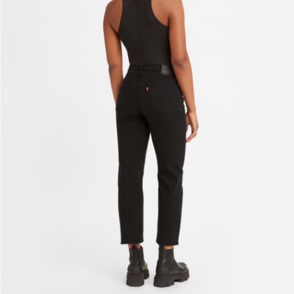 Levi’s Wedgie Straight Jeans Black Denim 26